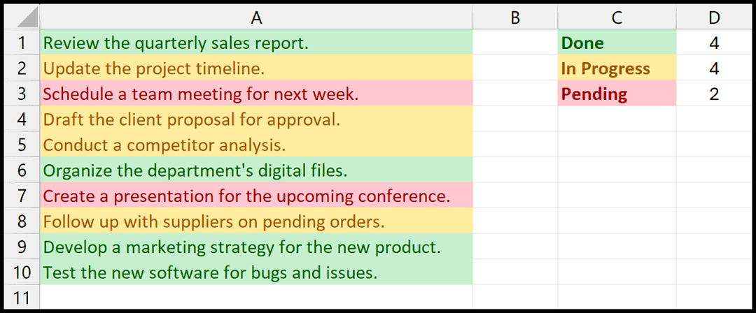 How To Count The Colored Cells In Excel