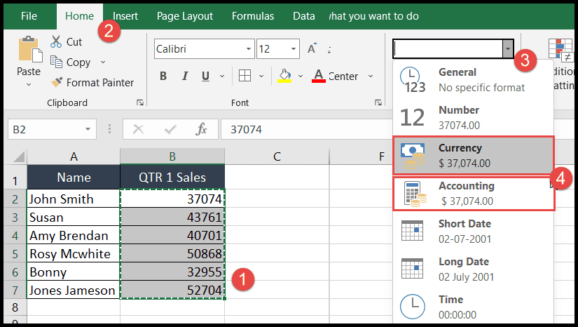 Add Dollar Sign in Excel (Multiple Ways)
