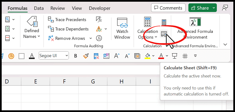 Quickly Refresh a Sheet (Worksheet) in Excel